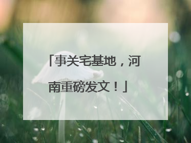 事关宅基地，河南重磅发文！