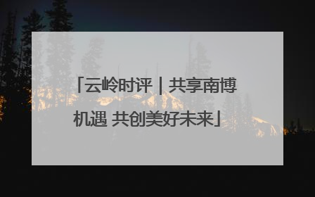 云岭时评｜共享南博机遇 共创美好未来