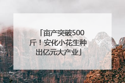 亩产突破500斤！安化小花生种出亿元大产业