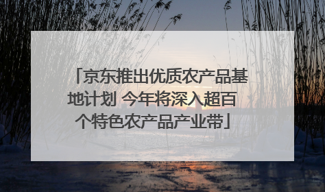 京东推出优质农产品基地计划 今年将深入超百个特色农产品产业带