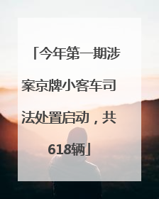 今年第一期涉案京牌小客车司法处置启动，共618辆
