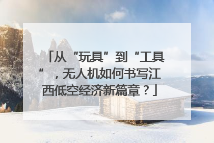 从“玩具”到“工具”，无人机如何书写江西低空经济新篇章？
