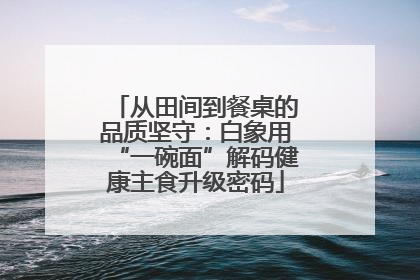 从田间到餐桌的品质坚守：白象用“一碗面”解码健康主食升级密码