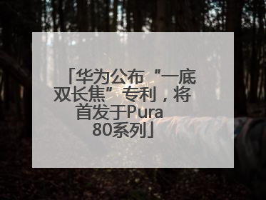 华为公布“一底双长焦”专利，将首发于Pura 80系列