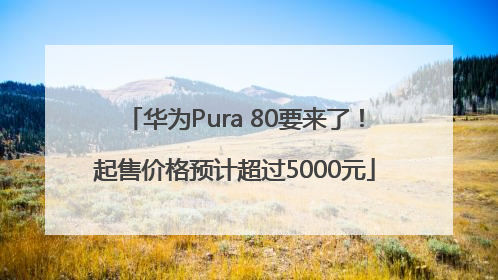 华为Pura 80要来了！起售价格预计超过5000元