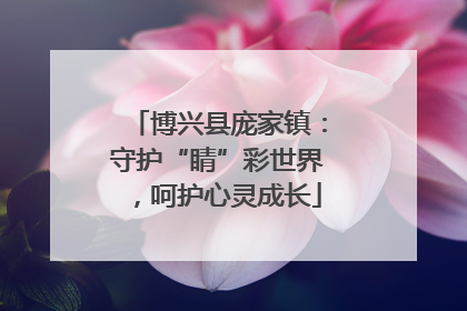 博兴县庞家镇：守护“睛”彩世界，呵护心灵成长