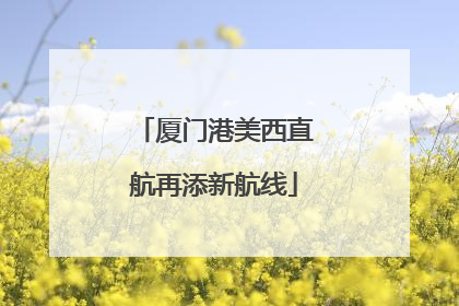 厦门港美西直航再添新航线