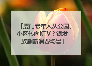 厦门老年人从公园、小区转向KTV？银发族刷新消费场景