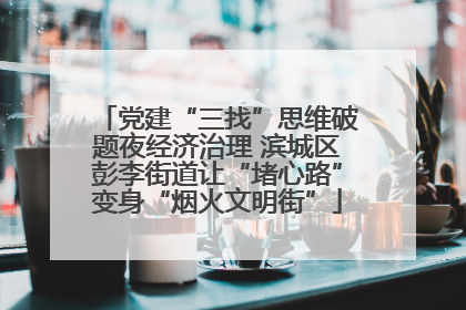 党建“三找”思维破题夜经济治理 滨城区彭李街道让“堵心路”变身“烟火文明街”