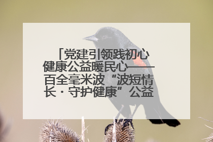 党建引领践初心 健康公益暖民心——百全毫米波“波短情长・守护健康”公益活动进社区