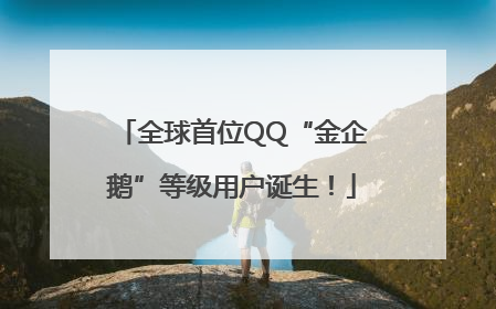 全球首位QQ“金企鹅”等级用户诞生！