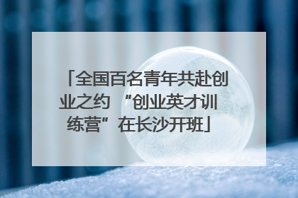 全国百名青年共赴创业之约 “创业英才训练营”在长沙开班