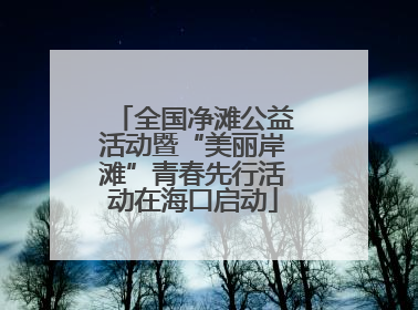 全国净滩公益活动暨“美丽岸滩”青春先行活动在海口启动