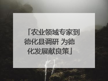 农业领域专家到德化县调研 为德化发展献良策