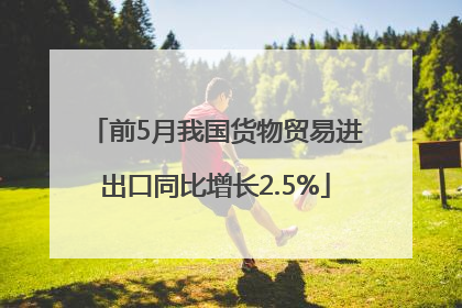前5月我国货物贸易进出口同比增长2.5%