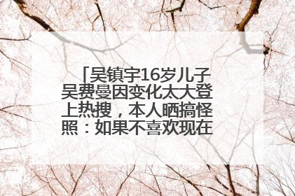 吴镇宇16岁儿子吴费曼因变化太大登上热搜，本人晒搞怪照：如果不喜欢现在的我可以离开
