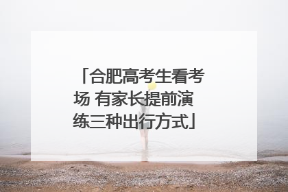 合肥高考生看考场 有家长提前演练三种出行方式