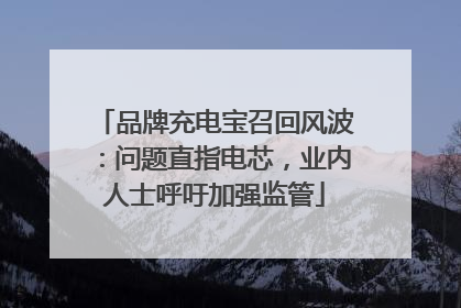 品牌充电宝召回风波：问题直指电芯，业内人士呼吁加强监管