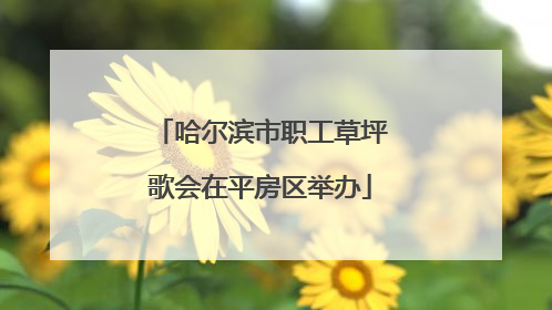 哈尔滨市职工草坪歌会在平房区举办