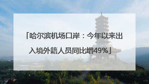 哈尔滨机场口岸：今年以来出入境外籍人员同比增49%