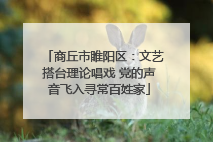 商丘市睢阳区：文艺搭台理论唱戏 党的声音飞入寻常百姓家