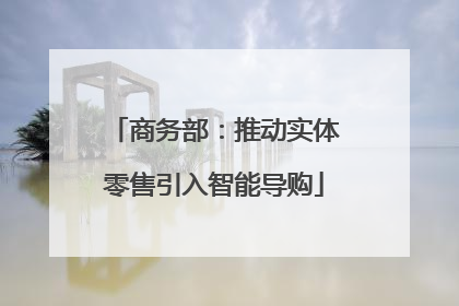 商务部：推动实体零售引入智能导购