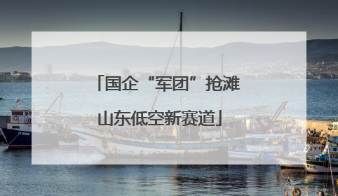 国企“军团”抢滩山东低空新赛道