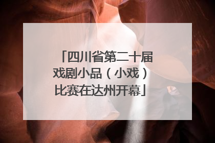 四川省第二十届戏剧小品（小戏）比赛在达州开幕