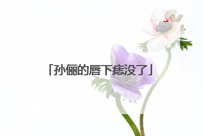 孙俪的唇下痣没了