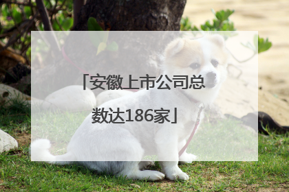 安徽上市公司总数达186家