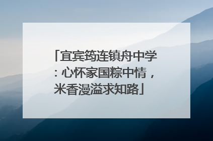 宜宾筠连镇舟中学：心怀家国粽中情，米香漫溢求知路