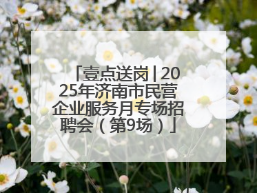 壹点送岗│2025年济南市民营企业服务月专场招聘会（第9场）