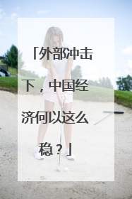 外部冲击下，中国经济何以这么稳？