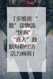 多维度“数”读物流“快跑” “喜人”数据勾勒经济活力画卷