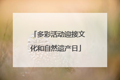 多彩活动迎接文化和自然遗产日