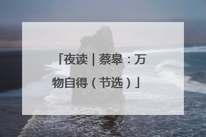 夜读｜蔡皋：万物自得（节选）