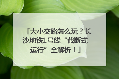 大小交路怎么玩？长沙地铁1号线“截断式运行”全解析！