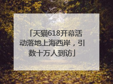 天猫618开幕活动落地上海西岸，引数十万人到访