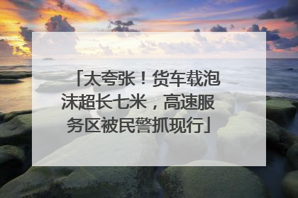 太夸张！货车载泡沫超长七米，高速服务区被民警抓现行