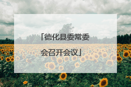 德化县委常委会召开会议