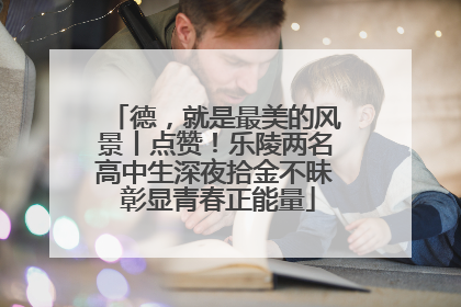 德，就是最美的风景丨点赞！乐陵两名高中生深夜拾金不昧 彰显青春正能量
