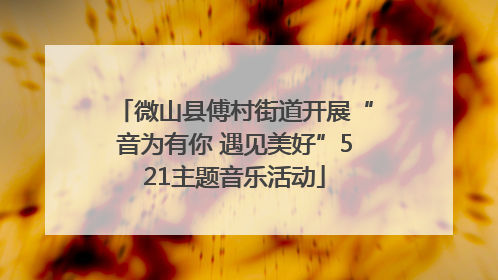 微山县傅村街道开展“音为有你 遇见美好”521主题音乐活动