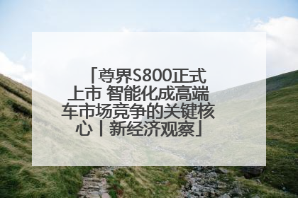 尊界S800正式上市 智能化成高端车市场竞争的关键核心丨新经济观察