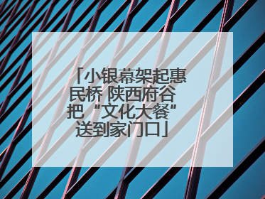 小银幕架起惠民桥 陕西府谷把“文化大餐”送到家门口