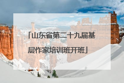 山东省第二十九届基层作家培训班开班