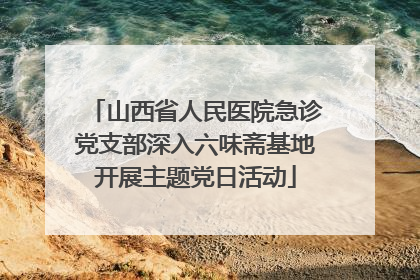 山西省人民医院急诊党支部深入六味斋基地开展主题党日活动
