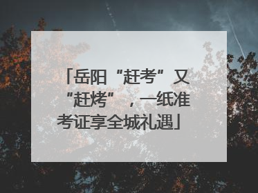 岳阳“赶考”又“赶烤”，一纸准考证享全城礼遇