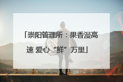 崇阳管理所：果香漫高速 爱心“鲜”万里