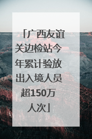 广西友谊关边检站今年累计验放出入境人员超150万人次