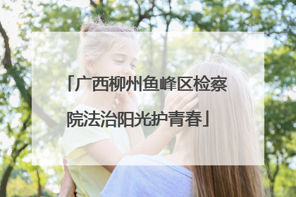 广西柳州鱼峰区检察院法治阳光护青春